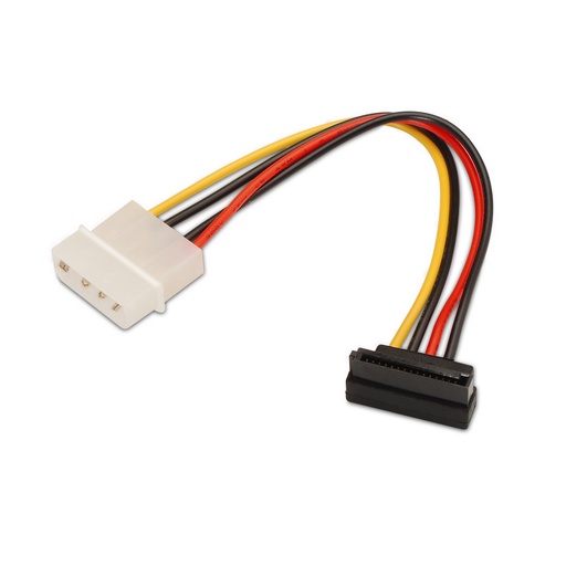 AISENS - CABLE SATA ALIMENTACIÓN ACODADO, MOLEX 4PIN/M-SATA/H, 16CM (Ref.A131-0160)