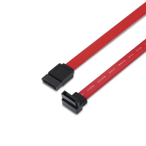 AISENS - CABLE SATA III DATOS 6G DATOS ACODADO ROJO 0,5M (Ref.A130-0155)