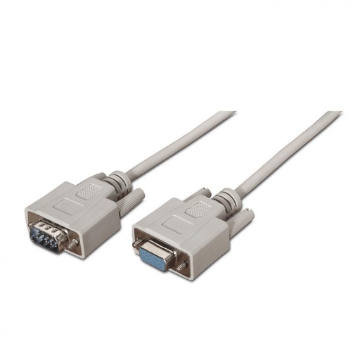 AISENS - CABLE SERIE RS232, DB9/M-DB9/H, BEIGE, 1.8M (Ref.A112-0065)