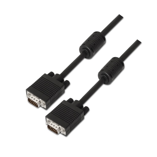 AISENS - CABLE SVGA CON FERRITA, HDB15/M-HDB15/M, NEGRO, 15M (Ref.A113-0075)