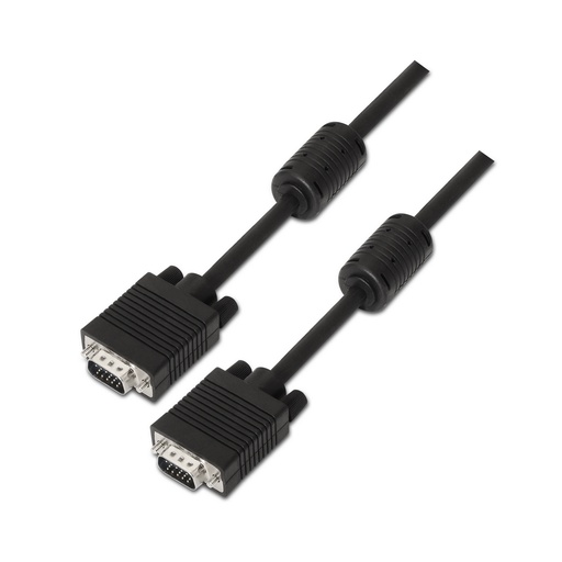 AISENS - CABLE SVGA CON FERRITA, HDB15/M-HDB15/M, NEGRO, 6.0M (Ref.A113-0073)