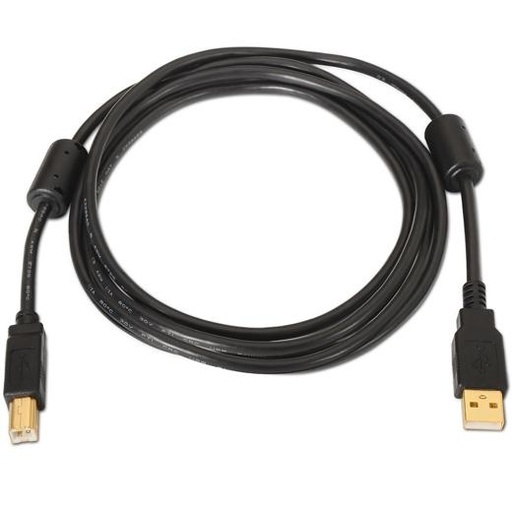 AISENS - CABLE USB 2.0 IMPRESORA ALTA CALIDAD CON FERRITA TIPO A/M - B/M NEGRO 2,0M (Ref.A101-0009)