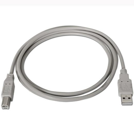 AISENS - CABLE USB 2.0 IMPRESORA, TIPO A/M-B/M, BEIGE, 4.5M (Ref.A101-0004)