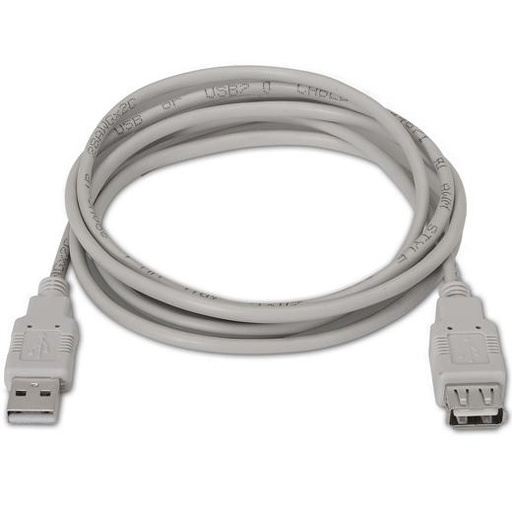 AISENS - CABLE USB 2.0 TIPO A/M - A/H BEIGE 1,0M (Ref.A101-0012)