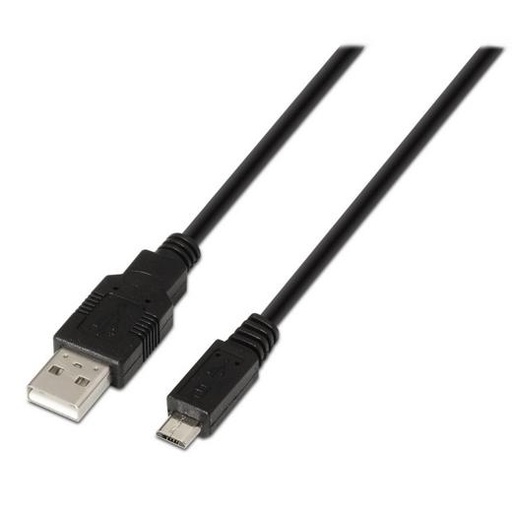 AISENS - CABLE USB 2.0, TIPO A/M-MICRO B/M, NEGRO, 3.0M (Ref.A101-0029)