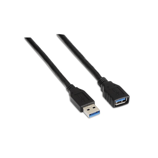 AISENS - CABLE USB 3.0, TIPO A/M-A/H, NEGRO, 1.0M (Ref.A105-0041)