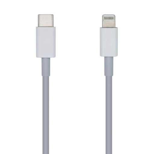 AISENS - CABLE-APPLE -USB TYPE C-LIGHTING-2A, 1M CARGA RÁPIDA BLANCO (Ref.A102-0442)
