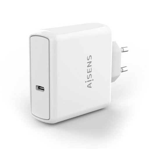 AISENS - CARGADOR PD3.0 QC3.0 1XUSB-C 60W WHITE (Ref.ASCH-1PD60-W)