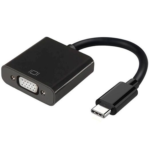 AISENS - CONVERSOR USB-C A VGA USB-C/M - HDB15/H NEGRO 15CM (Ref.A109-0347)