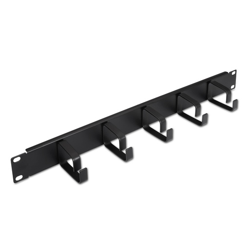 AISENS - Organizador de Cables Metalico con 5 anillos, 19 1U, Negro (Ref.A141-0309)