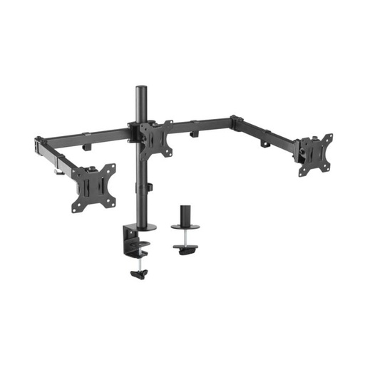 AISENS - SOPORTE DE MESA ECO GIRATORIO E INCLINABLE PARA 3 MONITORES 7KG (3 PIVOTES, 2 BRAZOS) DE 13 (Ref.DT27TSR-061)