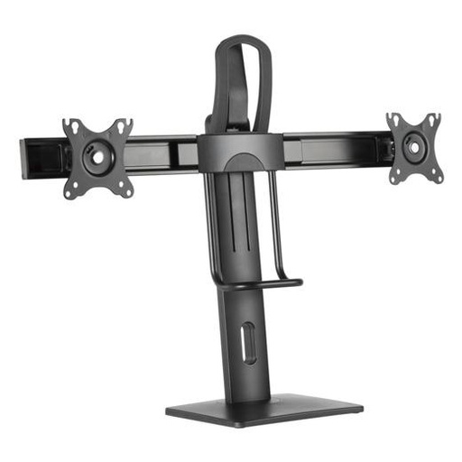 AISENS - SOPORTE DE MESA PRO CONTRAPESO GIRATORIO E INCLINABLE PARA 2 MONITORES 6KG DE 17-27, NEGRO (Ref.DT27TSR-065)