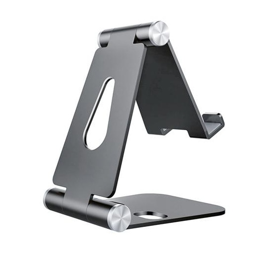 AISENS - SOPORTE DE SOBREMESA TAMAÑO M AJUSTABLE (2 PIVOTES) PARA MOVIL / TABLET, GRIS (Ref.MS2PM-088)