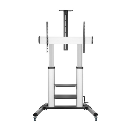 AISENS - SOPORTE DE SUELO PRO CON RUEDAS Y MANIVELA, BANDEJAS PARA DVD Y SOPORTE DE CAMARA PARA MONI (Ref.47799)