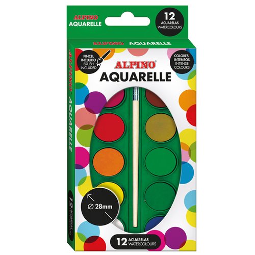 ALPINO - ACUARELAS ESTUCHE de 12 (Ref.AQ000001)