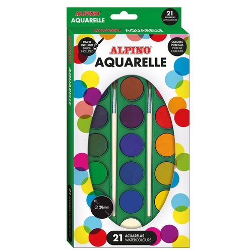 ALPINO - ACUARELAS ESTUCHE de 21 (Ref.AQ000002)