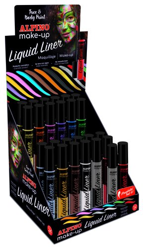 ALPINO - MAQUILLAJE MAKE-UP LIQUID LINER 6 gr. SURTIDO EXPOSITOR de 24+2 (Ref.DL000200)