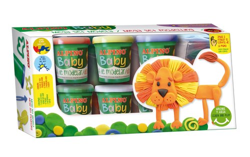 ALPINO - PASTA DE MOLDEAR BABY ANIMALES 6X85GR COLORES SURTIDOS (Ref.DP002005)