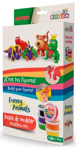 ALPINO - PASTA MODELAR MAGIC DOUGH FUNNY ANIMALS (Ref.DP000205)