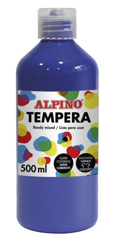 ALPINO - TEMPERA LIQUIDA 500 ml (botella) AZUL ULTRAMAR (Ref.DM010181)