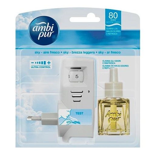 AMBIPUR - AMBIENTADOR ELÉCTRICO DIFUSOR + RECAMBIO AIRE FRESCO 21,5ML (Ref._2)