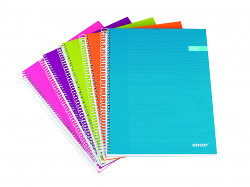 ANCOR - CUADERNO TAPA FORRADA A4 CUADROS 120 HOJAS 70G SURTIDO MODA CLASSIC STRIPES (Ref.040050)