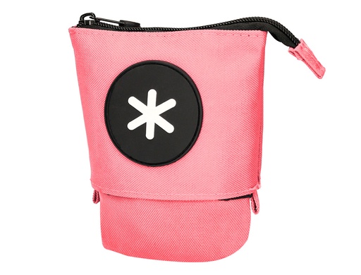 ANTARTIK - BOLSO ESCOLAR PORTATODO CUBILETE COLOR CORAL 190X60X80 MM (Ref.TK53)