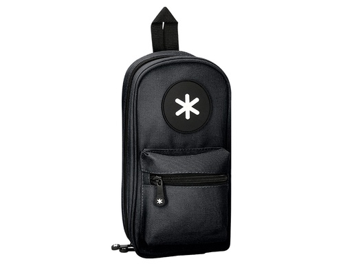 ANTARTIK - BOLSO ESCOLAR PORTATODO FORMA DE MOCHILA CON BOLSILLO Y 4 DEPARTAMENTOS COLOR NEGRO 230X50X120 MM (Ref.TK51)