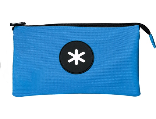 ANTARTIK - BOLSO ESCOLAR PORTATODO TRIPLE CREMALLERA COLOR AZUL 220X30X120 MM (Ref.TK32)