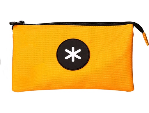 ANTARTIK - BOLSO ESCOLAR PORTATODO TRIPLE CREMALLERA COLOR MOSTAZA 220X30X120 MM (Ref.TK33)