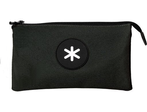 ANTARTIK - BOLSO ESCOLAR PORTATODO TRIPLE CREMALLERA COLOR NEGRO 220X30X120 MM (Ref.TK31)