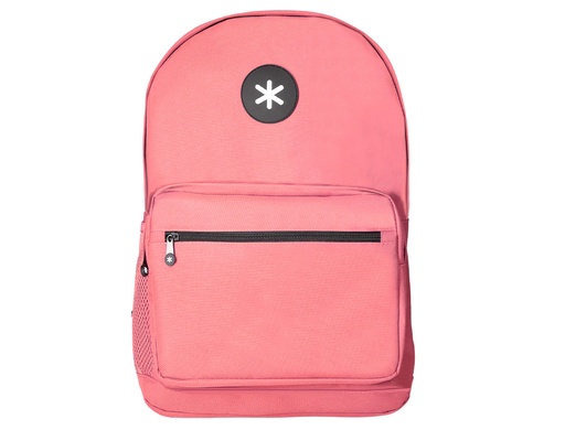 ANTARTIK - CARTERA MOCHILA CON ASA Y BOLSILLO FRONTAL CONCREMALLERA COLOR CORAL 320X140X430 MM (Ref.TK24)