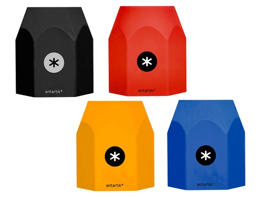 ANTARTIK - CUBILETE PORTALAPICES SILICONA HEXAGONAL COLORES SURTIDOS INTENSOS AZUL MOSTAZA NEGRO Y ROJO (Ref.TK61)