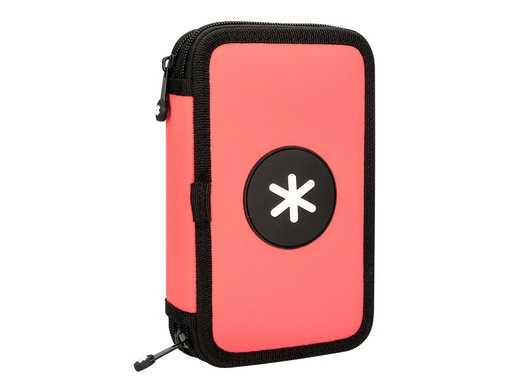 ANTARTIK - PLUMIER ESCOLAR DOBLE COLOR CORAL 28 PIEZAS (Ref.TK71)