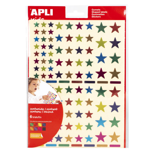 APLI - etiqueta autoadhesiva Estrella Permanente (Ref.18396)
