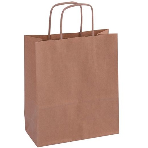 APLI - BOLSA CON ASAS PAPEL KRAFT 18X8X21CM MARRÓN -50U- (Ref.101852)