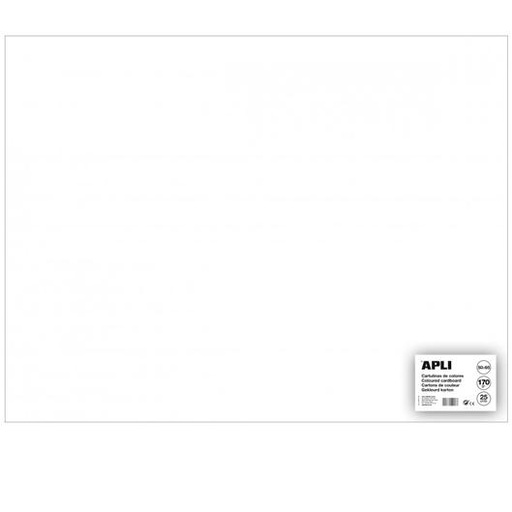 APLI - CARTULINA 170G 50X65CM BLANCO -25 HOJAS- (Ref.14254)
