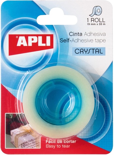 APLI - CINTA ADHESIVA CRYSTAL 33MX19MM PACK -10U- (Ref.11167)