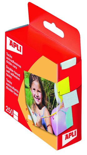 APLI - CINTA ADHESIVA DOBLE CARA TACK de 12x16mm CAJA de 1000 (Ref.114)