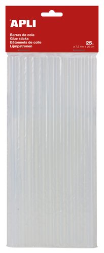 APLI - COLA TERMOFUSIBLE en BARRA 20cm blister de 25 (Ref.17003)