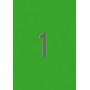 APLI - Caja 20hojas  ETIQUETAS A4 COLOR VERDE CANTOS RECTOS 210x297mm - 20uds (Ref.01602)