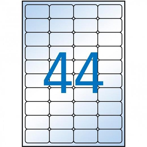 APLI - ETIQUETAS ADH.IMPR. A4 POLYESTER TRANSP.BRILLO INKJET BLISTER 10h 48,5x25,4 mm C.ROMOS 440 uds.() (Ref.10050)