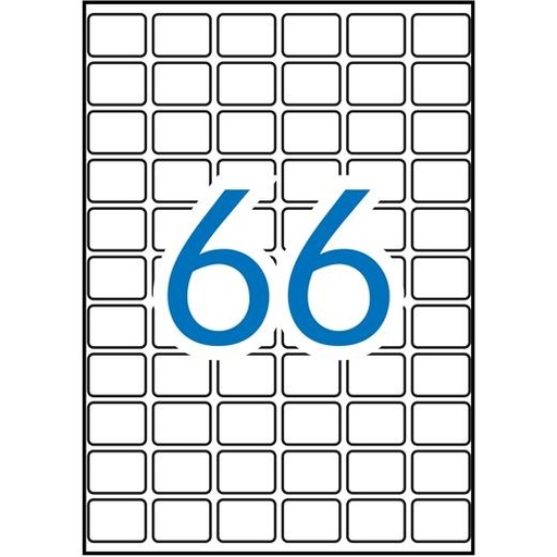 APLI - ETIQUETAS BLANCO 12 X 22 MM RECTANGULAR 15 HOJAS (Ref.1864)