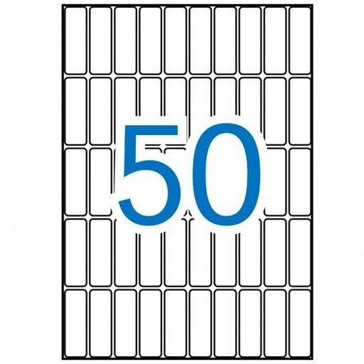 APLI - ETIQUETAS BLANCO PERMANENTES PARA INKJET, LÁSER Y FOTOCOPIADORAS / 13 X 40 MM / CANTOS ROMOS - 15 HOJAS- (Ref.1862)