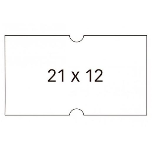 APLI - ETIQUETAS PARA ETIQUETADORA ROLLO DE 1000 21X12 MM ADHESIVO PERMANENTE BLANCO 1 BLISTER CON 6 UNIDADES (Ref.100910)