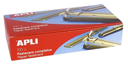 APLI - FASTENERS METÁLICOS COMPLETO DORADO - 100UD- (Ref.11832)