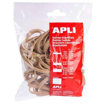 APLI - GOMA ELÁSTICA MARRÓN CAUCHO 120X5MM 100 GR. (Ref.12862)