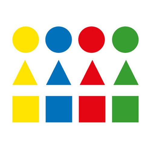 APLI - GOMETS BOLSA REMOVIBLES 12h FIGURAS GEOM.GRANDES (CL.,TR.,CD.) 4 col.surt.(AM-AZ-RJ-VD) 468 uds. () (Ref.11109)