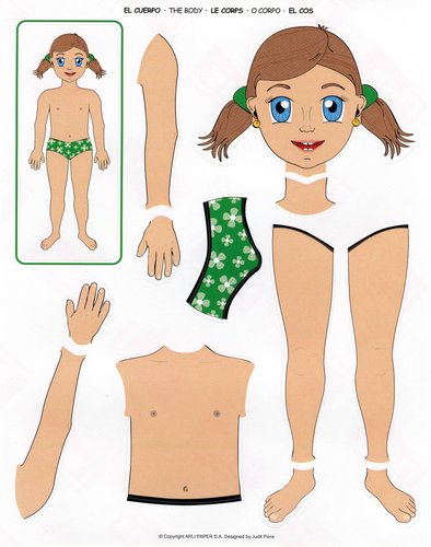 APLI - GOMETS EDUCATIVOS BOLSA 2h REMOVIBLES EL CUERPO 26 uds. () (Ref.11868)