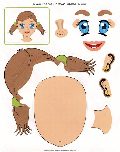 APLI - GOMETS EDUCATIVOS BOLSA 2h REMOVIBLES LA CARA 24 uds. () (Ref.11867)